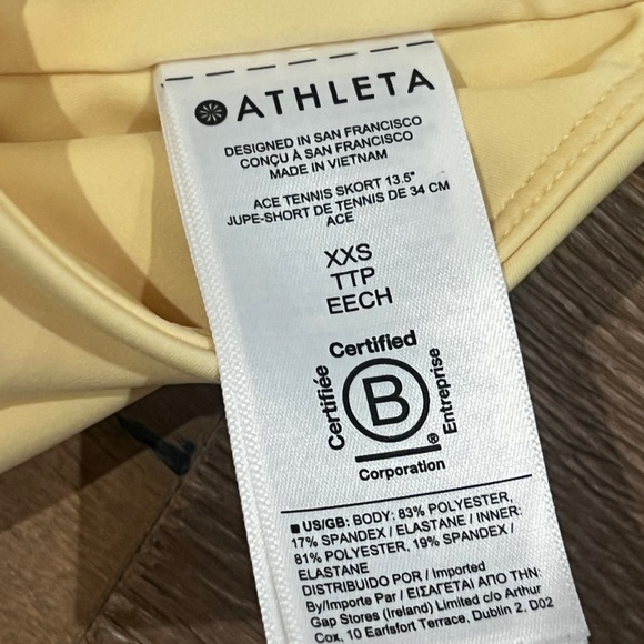 ACE TENNIS SKORT 13.5" (Pale Yellow XXS) - Picture 4 of 7